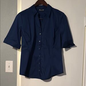 New York & Company Blue Button Down Shirt